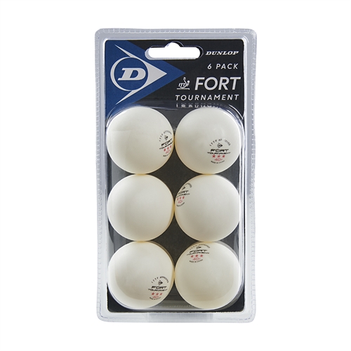 Dunlop 40 + Fort Tournament Bordtennisbollar (6-pack)